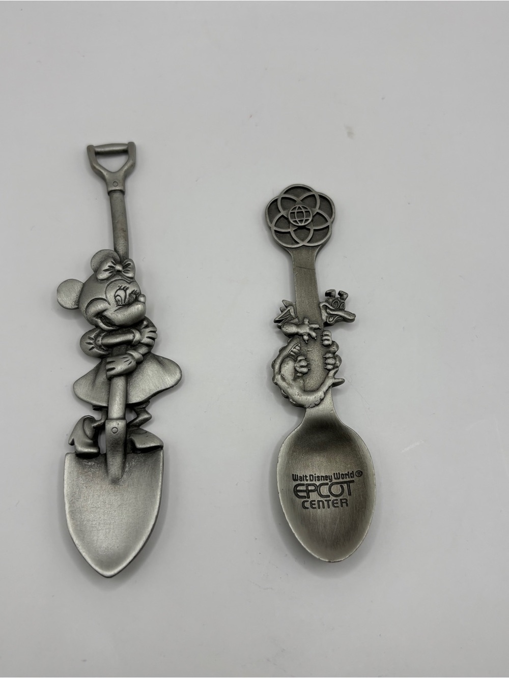 Walt Disney PEWTER Souvenir Spoon - Epcot Center/Minnie Mouse